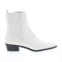 Фото #1 товара Bruno Magli Campo BW1CAMG8 Womens White Leather Slip On Chelsea Boots 9.5