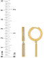 ფოტო #4 პროდუქტის Diamond Bar Dangle Bar Hoop Earrings (1/5 ct. t.w.) in 14k Gold-Plated Sterling Silver, Created for Macy's