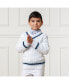 ფოტო #2 პროდუქტის Boys Organic Long Sleeve V-Neck Cricket Sweater, Infant