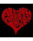 ფოტო #3 პროდუქტის Big Girl's Word Art T-shirt - All You Need Is Love