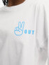 Фото #3 товара Noisy May peace out motif oversized t-shirt in white