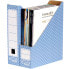 Фото #2 товара Полка для журналов синяя Fellowes 4482101 из переработанного картона 10 штук 7,8 х 31,1 х 25,8 см