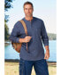 Фото #2 товара Big & Tall by KingSize Thermal Pocket Longer-Length Henley