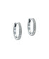 ფოტო #1 პროდუქტის HEPLIE: Crystal Hoop Earrings (14Mm)