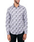 Men's Regular-Fit Non-Iron Performance Stretch Abstract Floral Button-Down Shirt