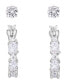 Cubic Zirconia 2-Pc. Hoop and Round Stud Earrings in Silver Plate