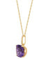 ფოტო #3 პროდუქტის Amethyst (5-1/4 ct. t.w.) and Diamond Accent Pendant Necklace in 14k Gold