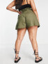 Фото #3 товара ASOS DESIGN Curve utility belted shorts in khaki