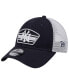 Фото #3 товара Men's Navy, White New York Yankees Logo Patch 9FORTY Trucker Snapback Hat