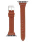 Women's Brown Premium Leather Band Compatible with 42/44/45/Ultra/Ultra 2 Apple Watch
