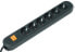 Bachmann SMART 6x Schuko H05VV-F 3G 1.50mm² 16A/3680W 3m - 3 m - Plastic - Black - 6 AC outlet(s) - 3680 W - 16 A