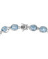 ფოტო #3 პროდუქტის Blue Topaz Bubble Link Bracelet (19 ct. t.w.) in 14k White Gold