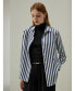 ფოტო #3 პროდუქტის Women's The Amalfi Stripe Silk Shirt for Women