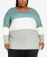 Plus Size Sadie Colorblock V-neck Sweater