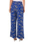 Фото #2 товара Women's Floral Wide-Leg Pull-On Pants