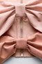 Cut-out taffeta top with bows