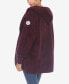 Фото #2 товара Women's Plush Hooded with Pockets Jacket