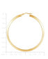 ფოტო #3 პროდუქტის Polished Tube Medium Round Hoop Earrings in 14k Gold, 1-3/4", Created for Macy's