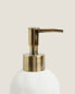 Textured ceramic bathroom soap dispenser