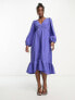Nobody's Child Ammie midi dress in periwinkle blue
