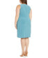 ფოტო #5 პროდუქტის Plus Size Sleeveless Sheath Dress, Printed Jacket & Necklace Set