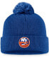 ფოტო #1 პროდუქტის Men's Royal New York Islanders Core Primary Logo Cuffed Knit Hat with Pom