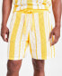 Фото #3 товара Men's Regular-Fit Crocheted Stripe 7" Drawstring Shorts, Created for Macy's