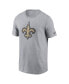 Фото #2 товара Men's Gray New Orleans Saints Logo Essential T-shirt