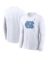 ფოტო #1 პროდუქტის Men's White North Carolina Tar Heels Primary Logo Long Sleeve T-Shirt