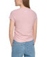 Фото #2 товара Women's Short-Sleeve Side-Ruched Crop Top