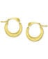 ფოტო #4 პროდუქტის Crystal Pavé Extra Small Hoop Earrings in 10k Gold, 0.45"