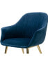 Angela Velvet Accent Chair with Metal Legs Stitching Accent