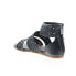 Фото #6 товара Roan by Bed Stu Clio F850010 Womens Black Leather Zipper Strap Sandals Shoes 6