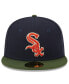 ფოტო #4 პროდუქტის Men's Navy Chicago White Sox Sprouted 59FIFTY Fitted Hat