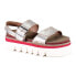 Фото #2 товара Diba True Roly Poly Metallic Platform Womens Silver Casual Sandals 64421-044