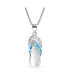 ფოტო #1 პროდუქტის Nautical Blue Synthetic Opal Flip Flop Sandal Pendant Necklace For Women For Sterling Silver