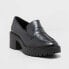 Women's Maisy Loafer Heels - Universal Thread Black 8.5