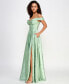 Juniors' Sweetheart-Neck Jacquard Gown