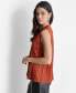 Women's Sleeveless Button-Front Pleated Top