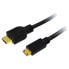 Фото #2 товара Разъем HDMI Type A (Стандартный) HDMI Type C (Mini) 8,16 Gbit/s черный LogiLink - 1,5 м