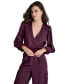 Фото #4 товара Women's Surplice-Neck Long-Sleeve Utility Jumpsuit