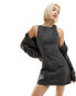 Фото #2 товара COLLUSION PU mini dress in washed black