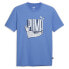 Фото #1 товара Puma Athletics Graphic Crew Neck Short Sleeve T-Shirt Mens Blue Casual Tops 6791