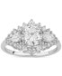 ფოტო #1 პროდუქტის Cubic Zirconia Halo Cluster Ring in Sterling Silver, Created for Macy's