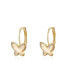 Enchanting Kids 14K Yellow Gold-Plated Mother of Pearl Butterfly Dangle Earrings