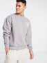 Фото #2 товара Jack & Jones Originals oversized sweat with pizza back print in light grey