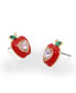 Faux Stone Apple Stud Earrings