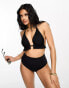 Фото #1 товара ASOS DESIGN Maya mix and match high waist bikini bottom in black - BLACK