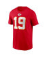 Фото #2 товара Men's Kadarius Toney Red Kansas City Chiefs Player Name and Number T-shirt