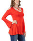 ფოტო #3 პროდუქტის Women's Criss Cross Long Sleeve Top